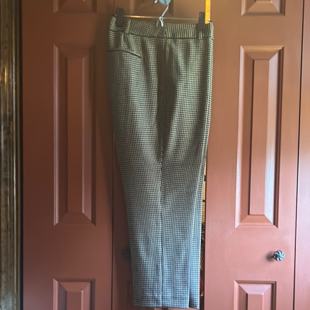 Talbots Women's Checkered Pants - Black and Tan